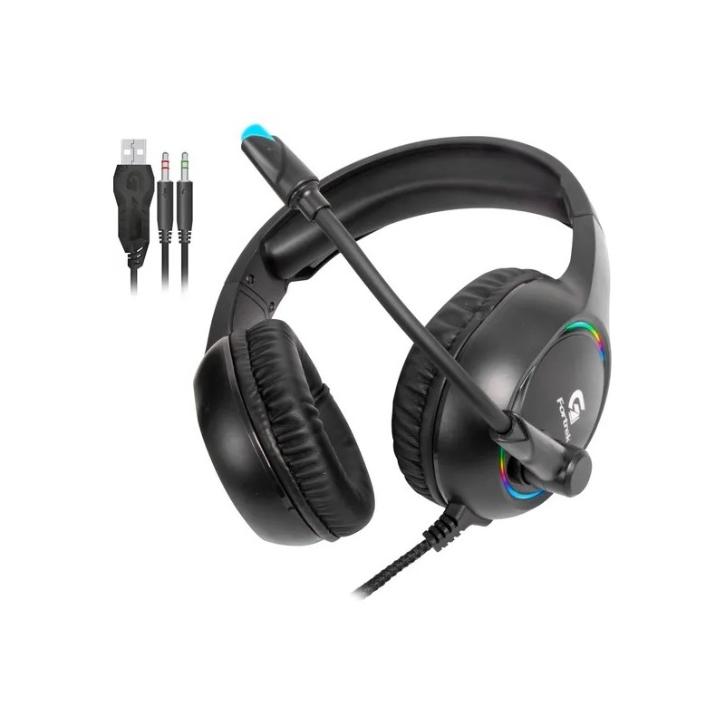 Headphone Com microfone Gamer Holt RGB Fortrek