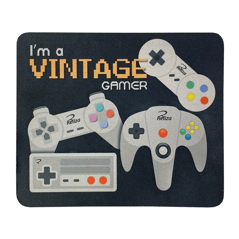 Mouse Pad Retangular Classic Vintage Gamer Reliza