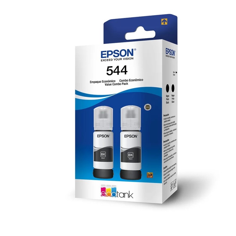 Kit Cartuchos Refil Epson 544 65ml T544120  Preto com 2 und (L3110/L3150)