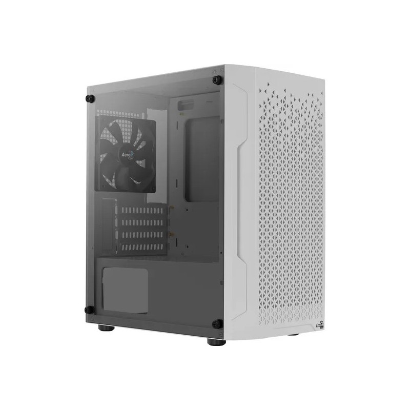 Gabinete Gamer Trinity Mini Branco Lateral Vidro S/Fonte Aerocool