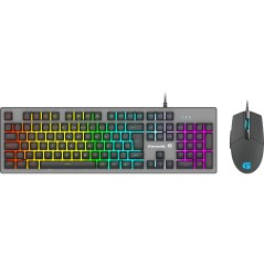 Teclado e Mouse USB Gamer Semi-Mecanico Iluminado e 6400 Dpi Ranger Fortrek