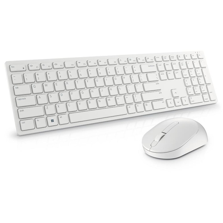 Teclado E Mouse Optico USB Sem Fio Wireless Branco KM5221W Dell