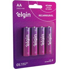 Pilha Recarregável AA 2500mah BC02 (4 UN) Elgin