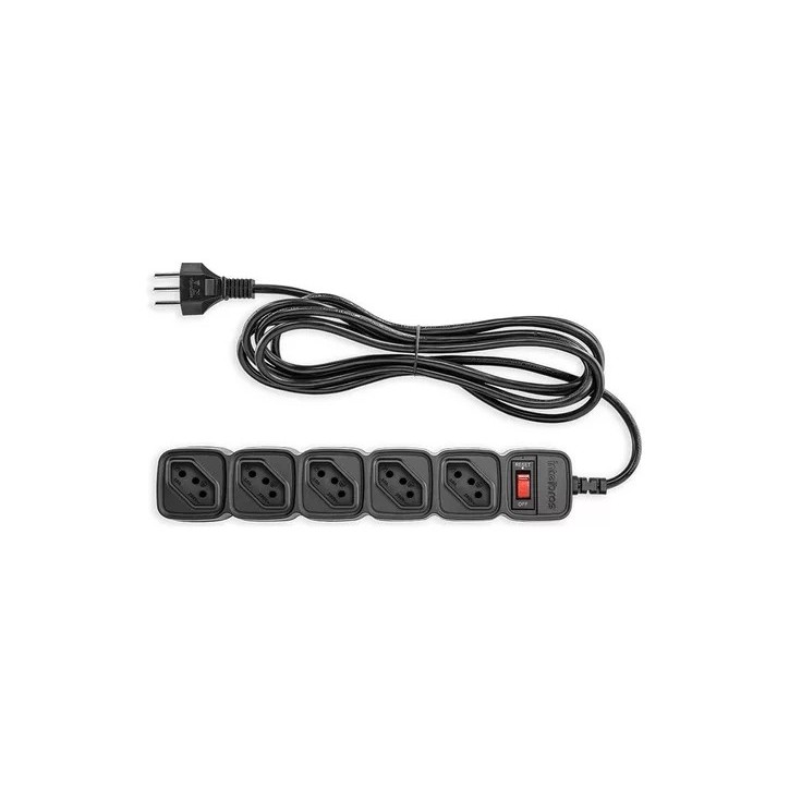 Filtro De Linha 5 Tomadas 3m Preto EPE 205 + Intelbras