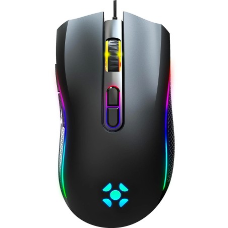 Mouse USB Optico HAWK Gamer 7200 DPI Preto Fortrek