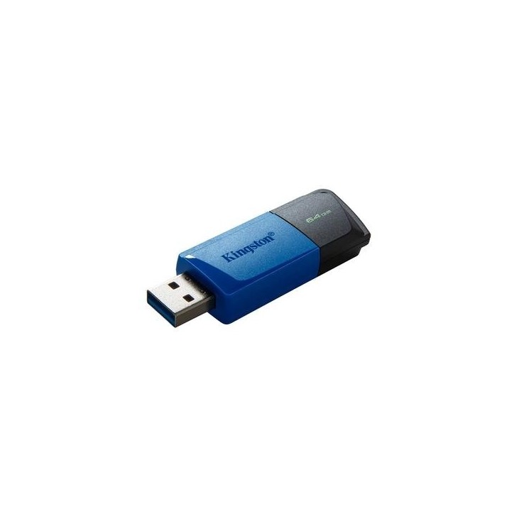 Pendrive 64GB USB-A 3.2 DataTraveler Exodia Preto e Azul Kingston
