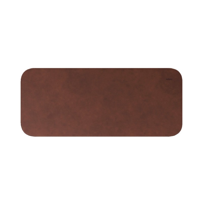 Mouse Pad Retangular de Couro Grande (30 x70) Marrom Reliza