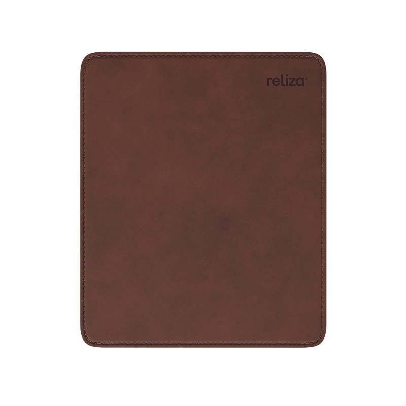 Mouse Pad Retangular de Couro Pequeno (21x17,5) Marrom Reliza