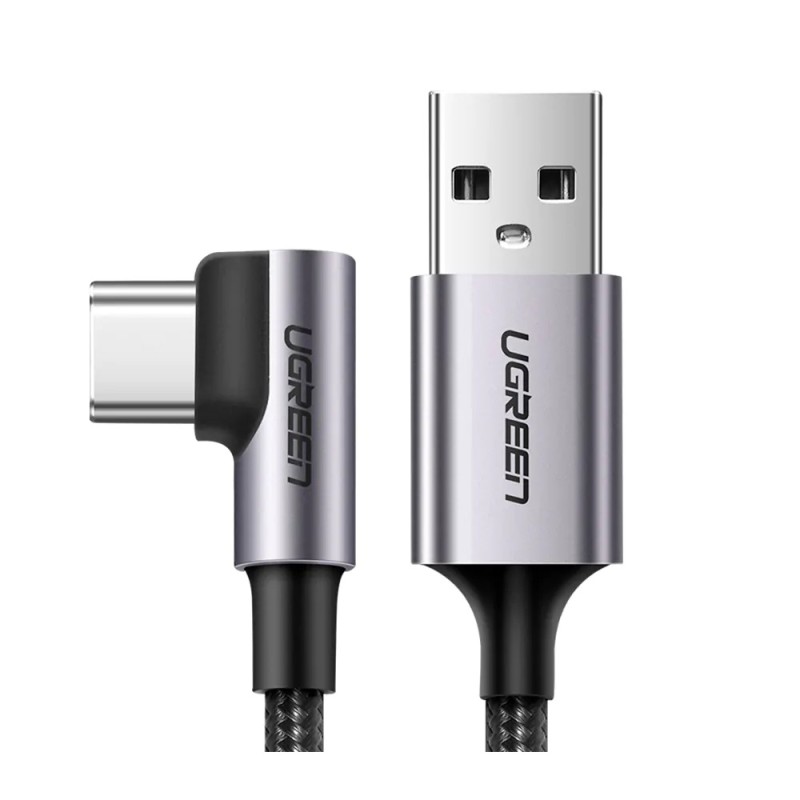 Cabo Tipo USB-C para USB-A 3A US284 1M 90º Cinza Ugreen