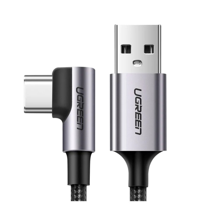 Cabo Tipo USB-C para USB-A 3A US284 1M 90º Cinza Ugreen
