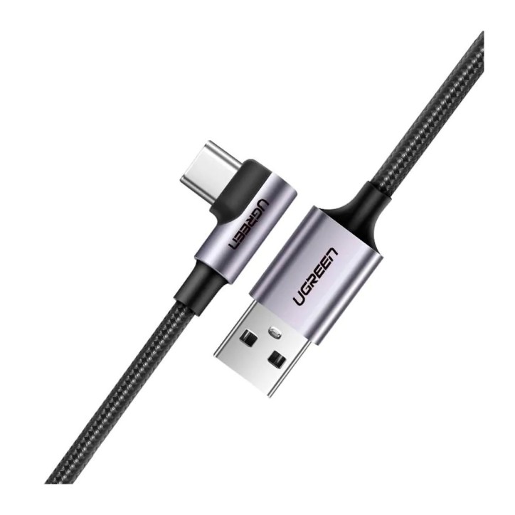 Cabo Tipo USB-C para USB-A 3A US284 1M 90º Cinza Ugreen
