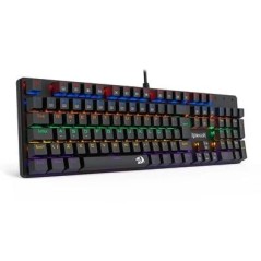 Teclado Mecânico Gamer VALHEIM LED Switch Marrom K608-R Preto Redragon