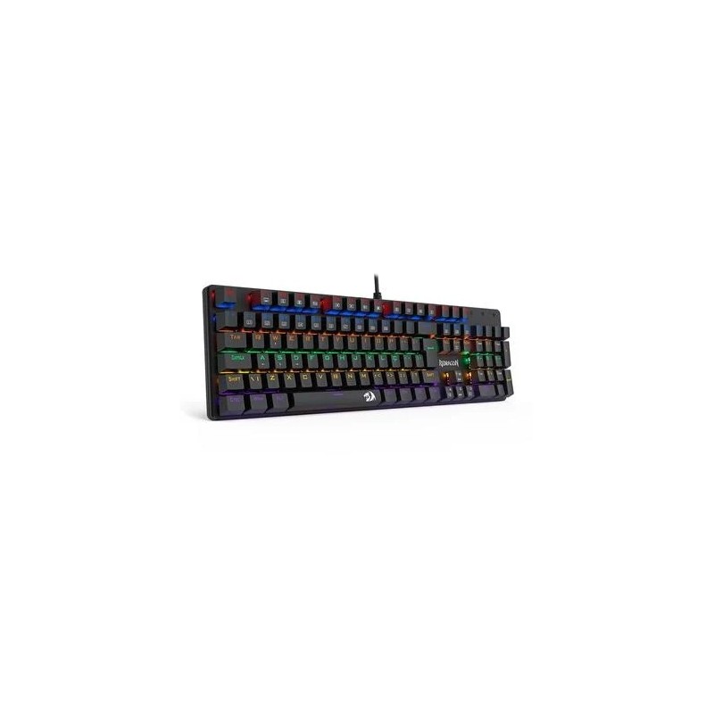 Teclado Mecânico Gamer VALHEIM LED Switch Marrom K608-R Preto Redragon