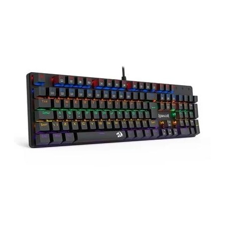 Teclado Mecânico Gamer VALHEIM LED Switch Marrom K608-R Preto Redragon