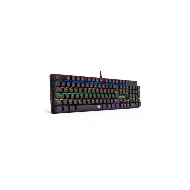 Teclado Mecânico Gamer VALHEIM LED Switch Marrom K608-R Preto Redragon