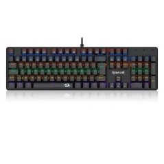 Teclado Mecânico Gamer VALHEIM LED Switch Marrom K608-R Preto Redragon