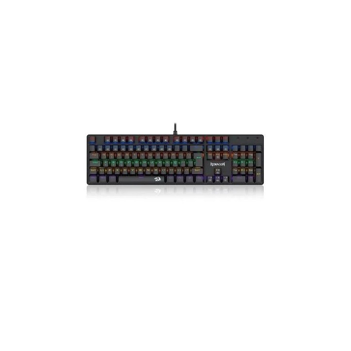 Teclado Mecânico Gamer VALHEIM LED Switch Marrom K608-R Preto Redragon