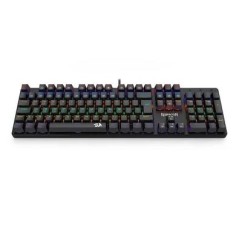 Teclado Mecânico Gamer VALHEIM LED Switch Marrom K608-R Preto Redragon