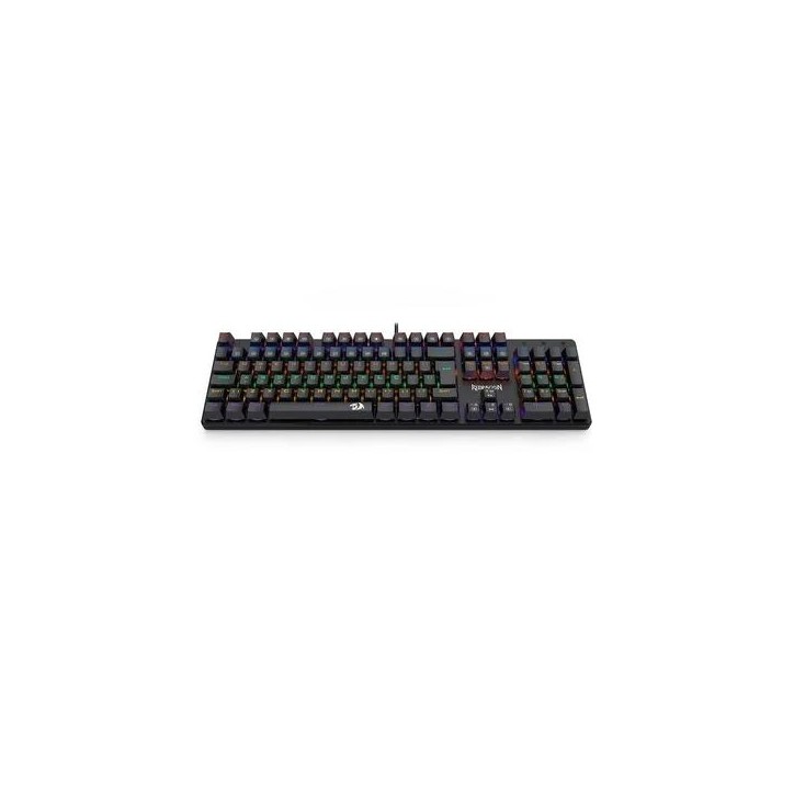 Teclado Mecânico Gamer VALHEIM LED Switch Marrom K608-R Preto Redragon