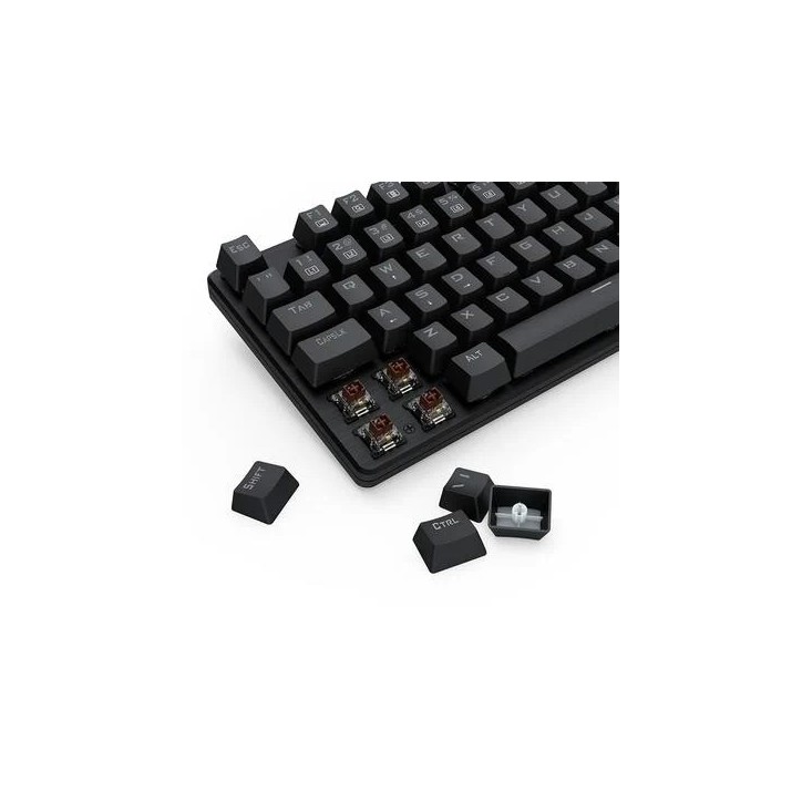Teclado Mecânico Gamer VALHEIM LED Switch Marrom K608-R Preto Redragon