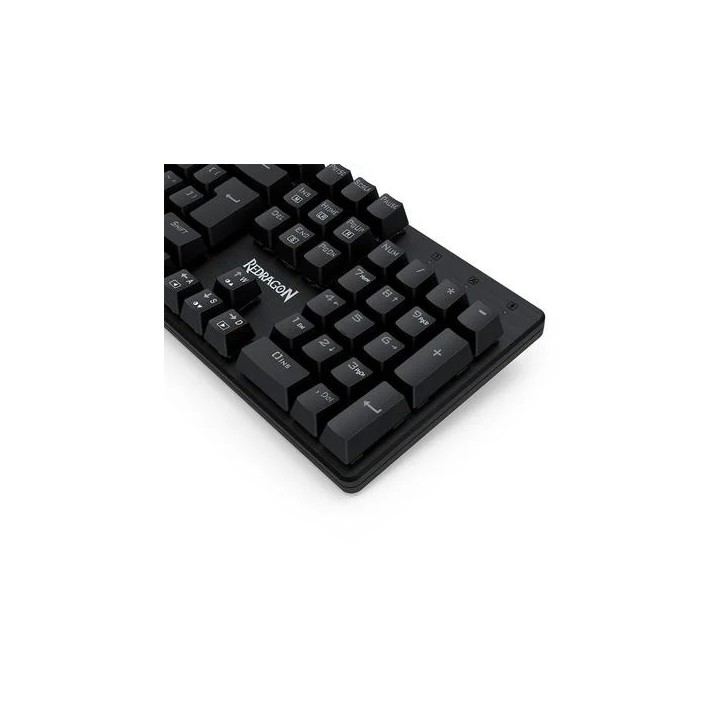 Teclado Mecânico Gamer VALHEIM LED Switch Marrom K608-R Preto Redragon
