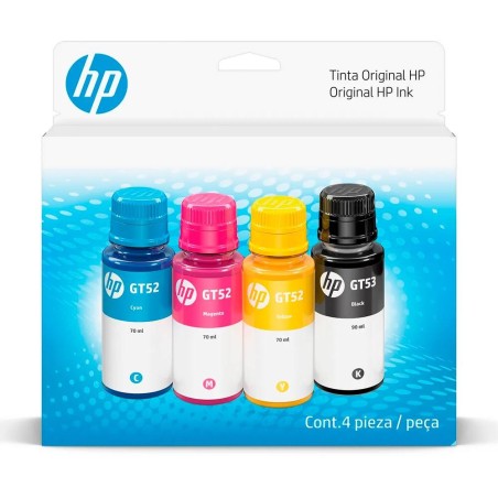 Kit Cartucho Refil HP GT52/GT53 com 4 Cores (GT 5800)