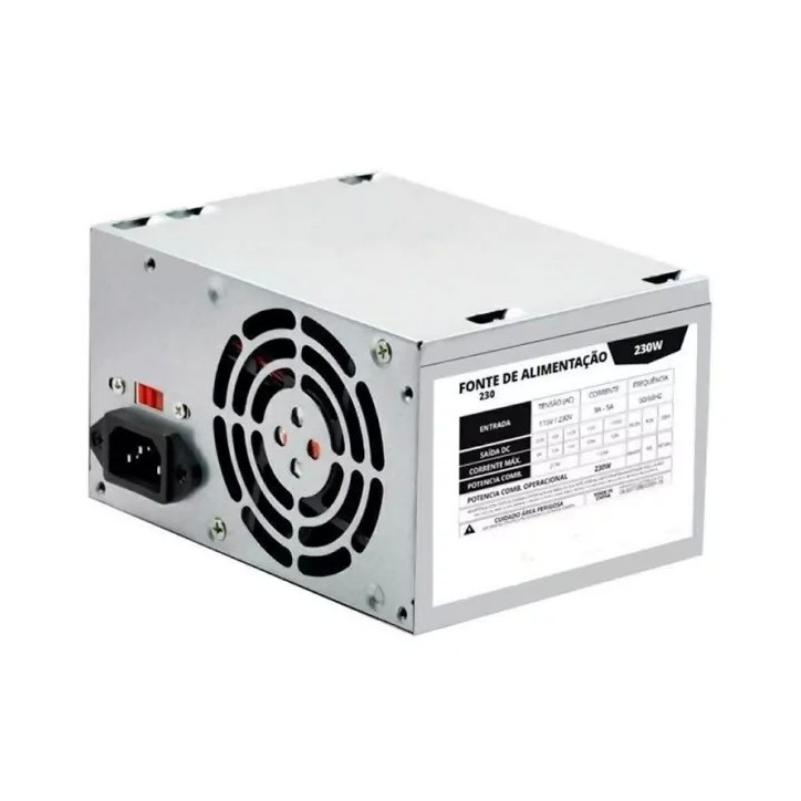 Fonte ATX 20/24 Pinos 230W Real 66703 c/ cabo TCN