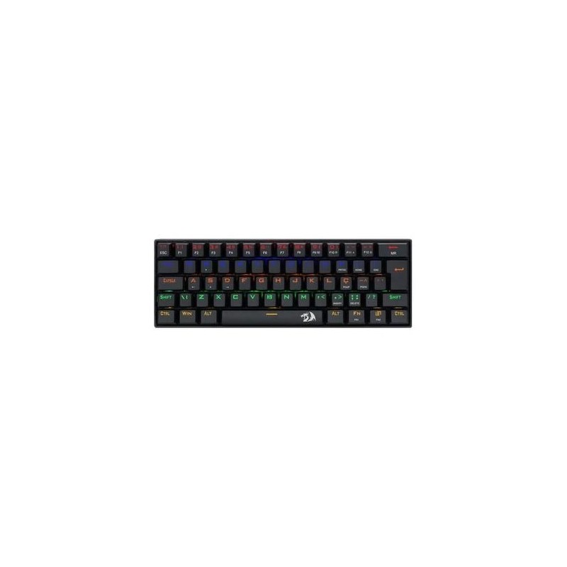 Teclado Mecânico Gamer Redragon Lakshmi LED Switch MK II K606R Preto/ Azul
