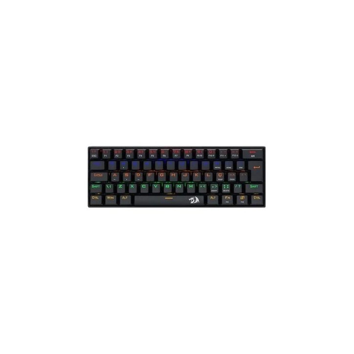 Teclado Mecânico Gamer Redragon Lakshmi LED Switch MK II K606R Preto/ Azul