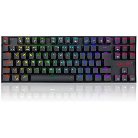 Teclado Mecânico Gamer Redragon LED Switch Marrom K552-2  Preto