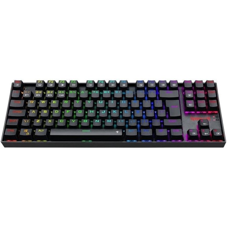 Teclado Mecânico Gamer Redragon LED Switch Marrom K552-2  Preto