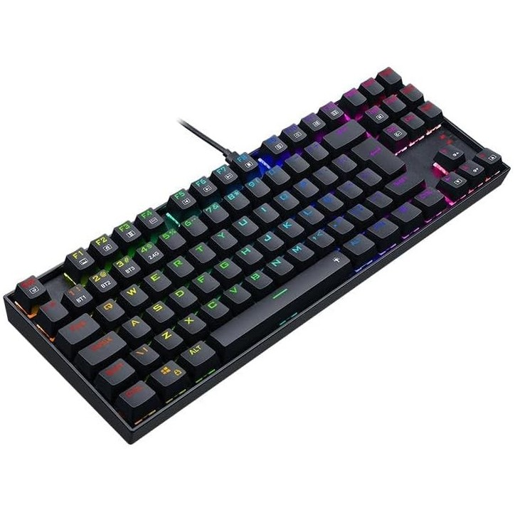 Teclado Mecânico Gamer Redragon LED Switch Marrom K552-2  Preto