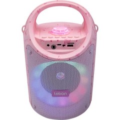 Caixa De Som Com Microfone Hello Kitty 60w (RMS) Bluetooth, FM, USB, Leitor de Cartões Rosa Letron