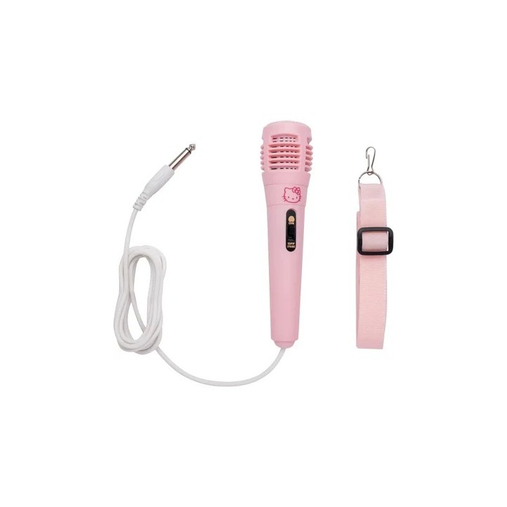Caixa De Som Com Microfone Hello Kitty 60w (RMS) Bluetooth, FM, USB, Leitor de Cartões Rosa Letron