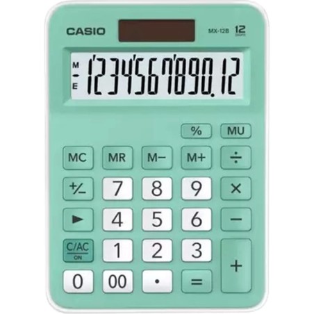 Calculadora De Mesa 12 Digitos MX12B-LB 12 Verde Casio