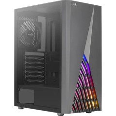 Gabinete Gamer Delta RGB Preto Lateral Vidro S/Fonte Aerocool