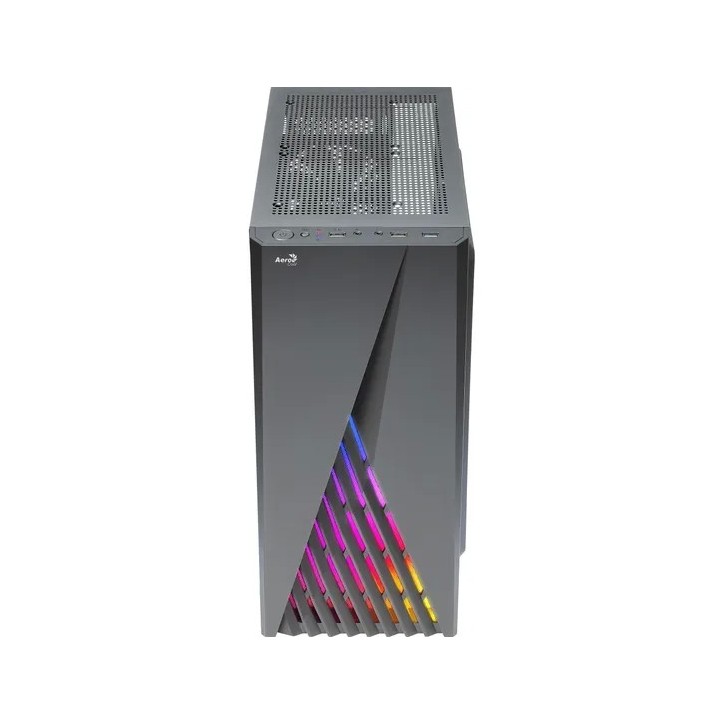 Gabinete Gamer Delta RGB Preto Lateral Vidro S/Fonte Aerocool
