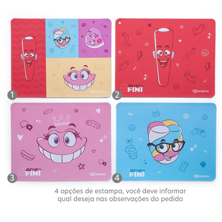Mouse Pad Slim Fini Estampas Variadas Letron