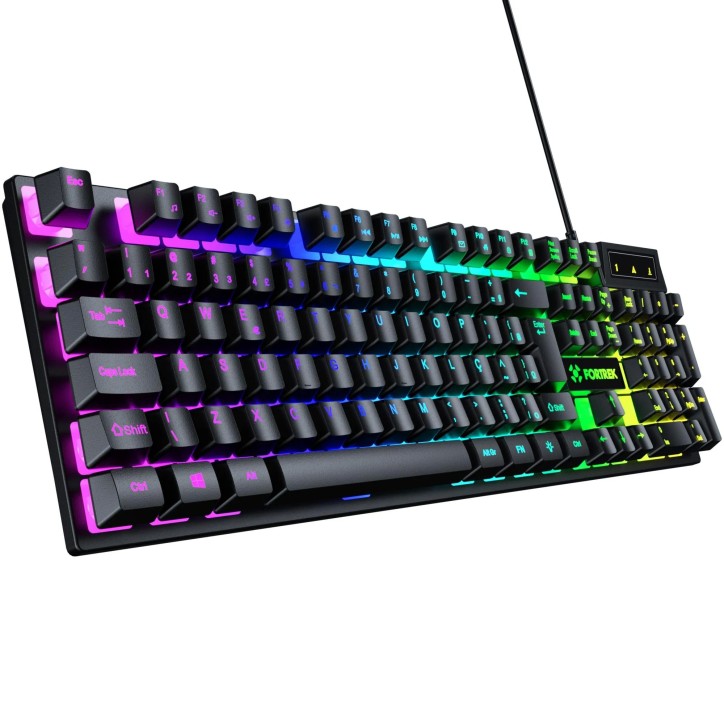 Teclado USB Gamer Fearless 100 Fullsized Preto Fortrek