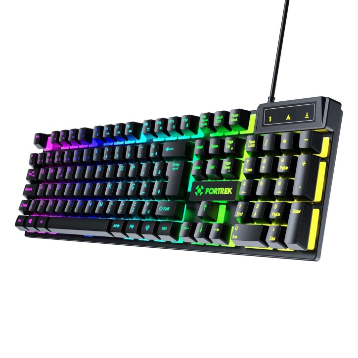 Teclado USB Gamer Fearless 100 Fullsized Preto Fortrek