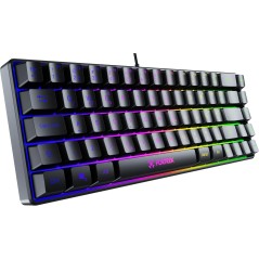 Teclado USB Gamer Fearless 65 Compact Preto Fortrek