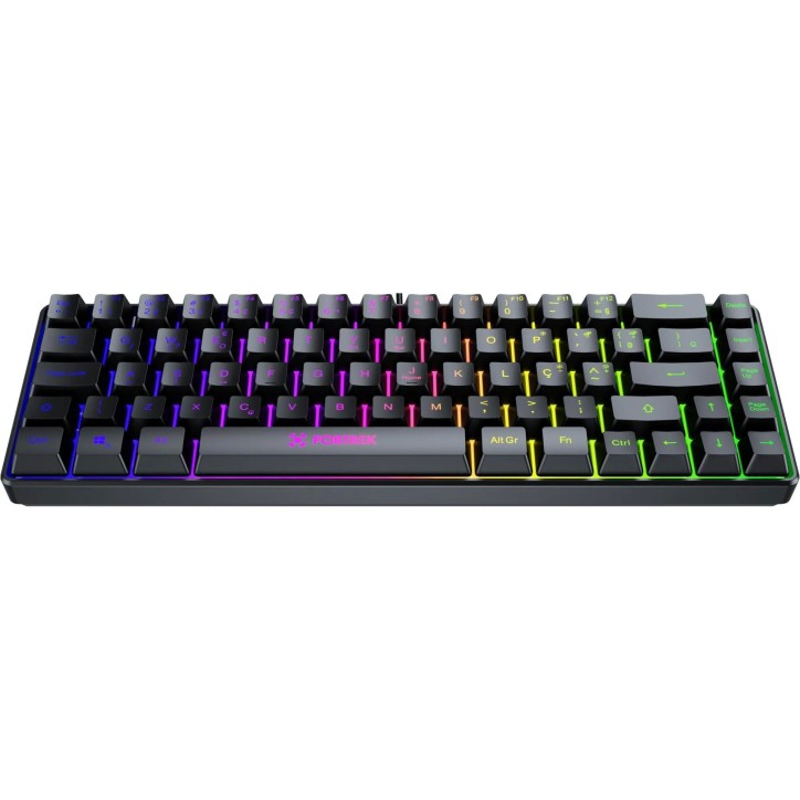 Teclado USB Gamer Fearless 65 Compact Preto Fortrek