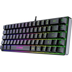 Teclado USB Gamer Fearless 65 Compact Preto Fortrek