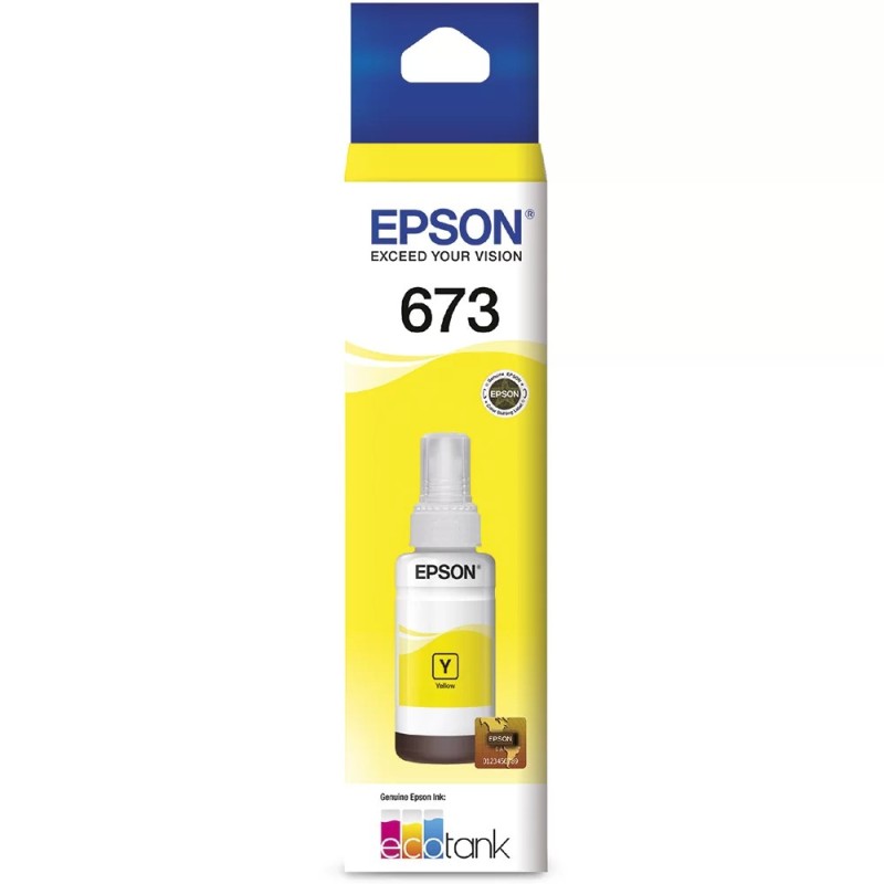 Cartucho Refil Epson 70ml T673420-Al Amarelo (L800)
