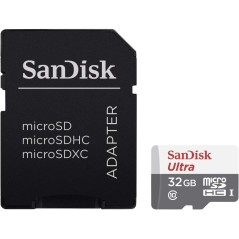Cartão De Memória Micro SD 32GB 100Mb/s Ultra Class 10 + Adaptador SDSQUNR-032G-GN3MA Sandisk