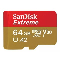 Cartão de Memória Micro SD 64GB Extreme Classe 10 SDSQXAH-064G-GN6AA Sandisk