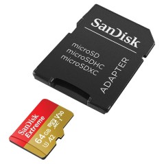 Cartão de Memória Micro SD 64GB Extreme Classe 10 SDSQXAH-064G-GN6AA Sandisk