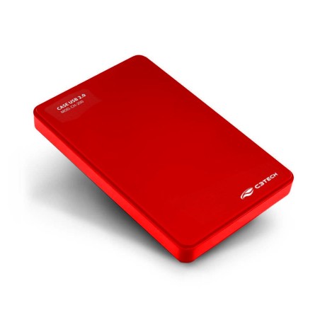 Gaveta Externa USB 2.0 Para HD 2,5" SATA Vermelha CH-200RD (N) C3 Tech