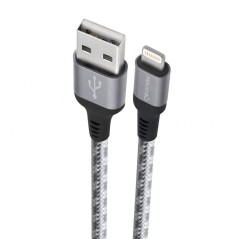 Cabo USB X 8pin Lightning Para iPhone 5, 5c, 6, 7, iPad 4, iPod Nylon Titanium LIGH10T Geonav