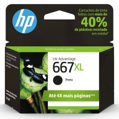 Cartucho HP 667xl Preto 8,5ml (N) 3YM81AB